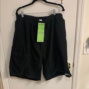 NWT Canari Black Athletic Shorts Lightweight Knee-Length in Size XXL
